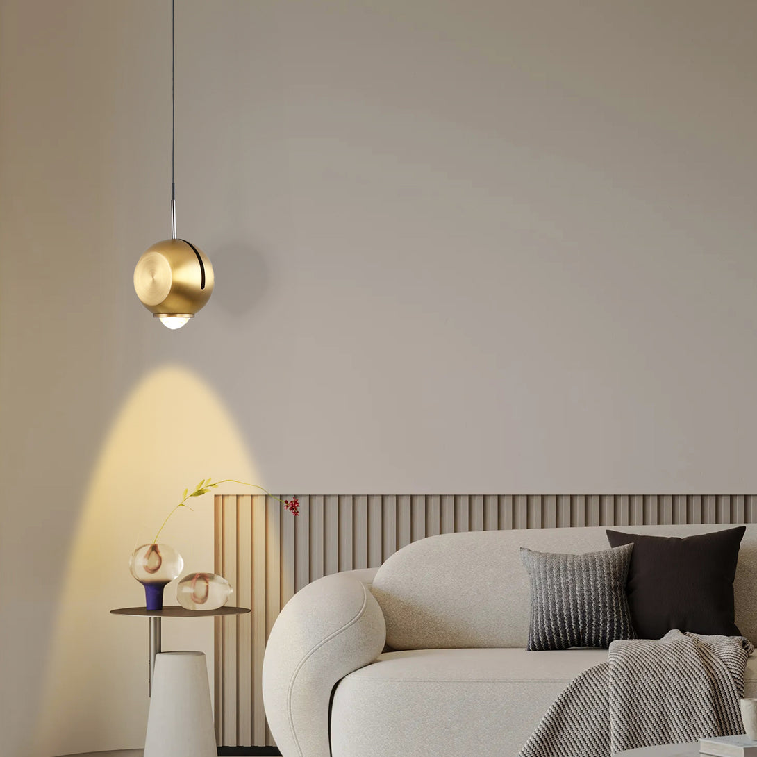 Golden Sphere Pendant Light