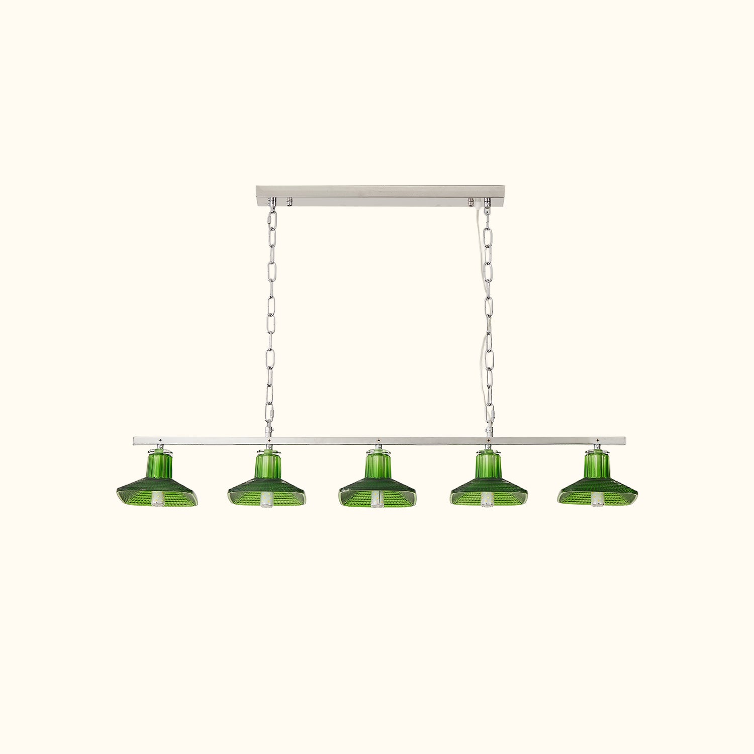 Green Crystal Linear Pendant Light by Carl 1960s