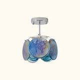 Italian Disc Ceiling Lamp Murano Glass 1970s