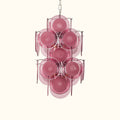Italian Disc Chandeliers Murano Glass 1970s