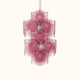 Italian Disc Chandeliers Murano Glass 1970s