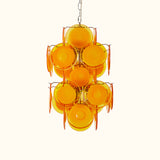 Italian Disc Chandeliers Murano Glass 1970s