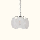 Italian Disc Pendent Lamp Murano Glass 1970s