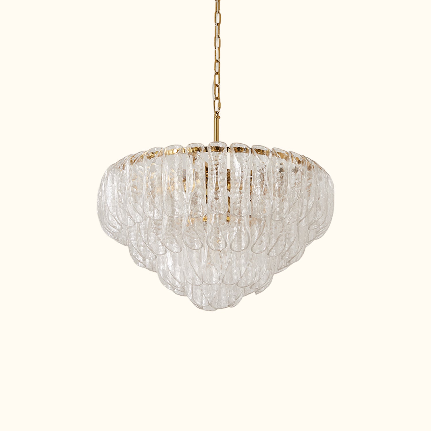 Italian Handcrafted Glass Cascade Chandelier
