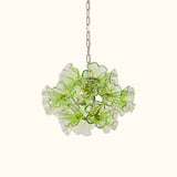 Italian Murano Glass Flower Chandelier 1960s