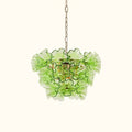 Italian Murano Large Glass Flower Chandelier 1960s