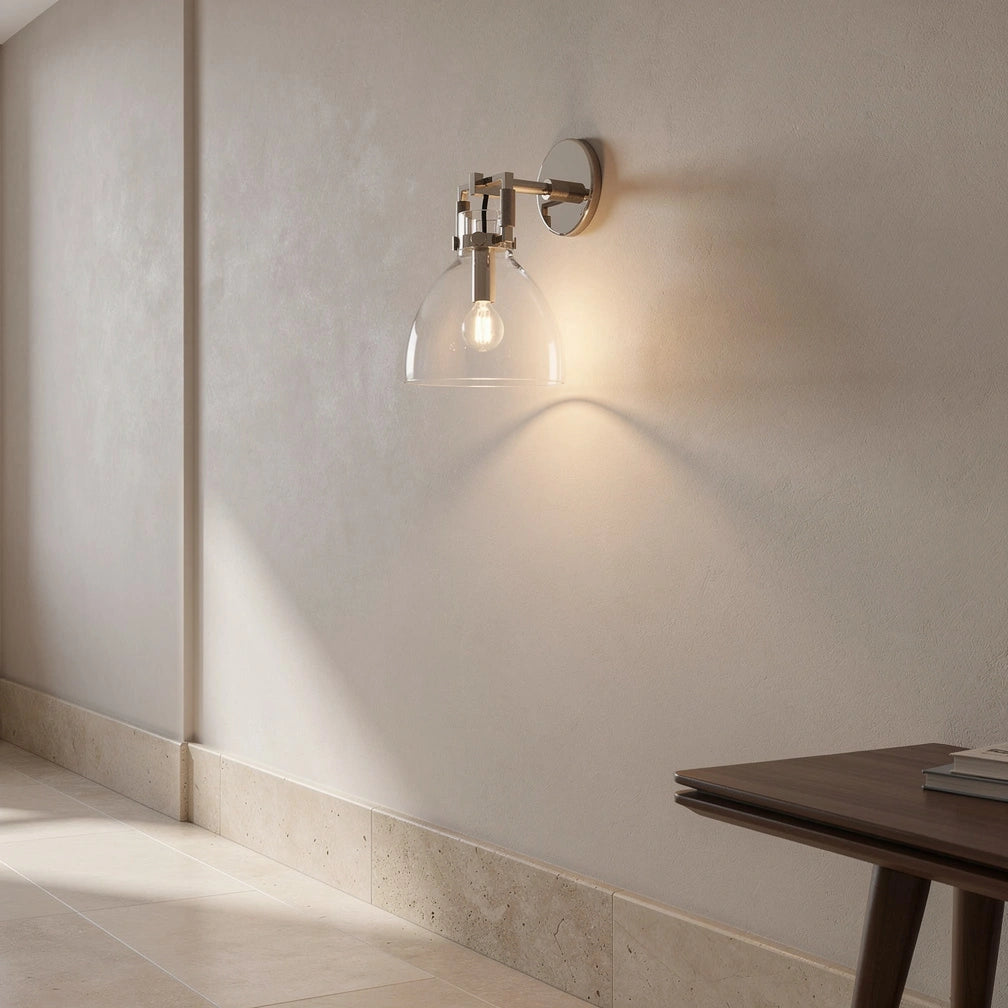 Machinist Glass Cloche Sconce