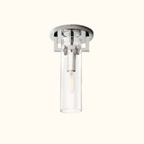 Machinist Glass Cylinder Flushmount