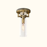 Machinist Glass Cylinder Flushmount