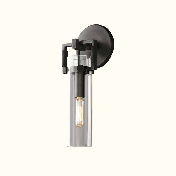 Machinist Glass Cylinder Sconce