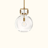 Machinist Glass Globe Pendant Light