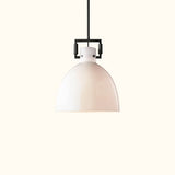 Machinist Milk Glass Cloche Pendant Light