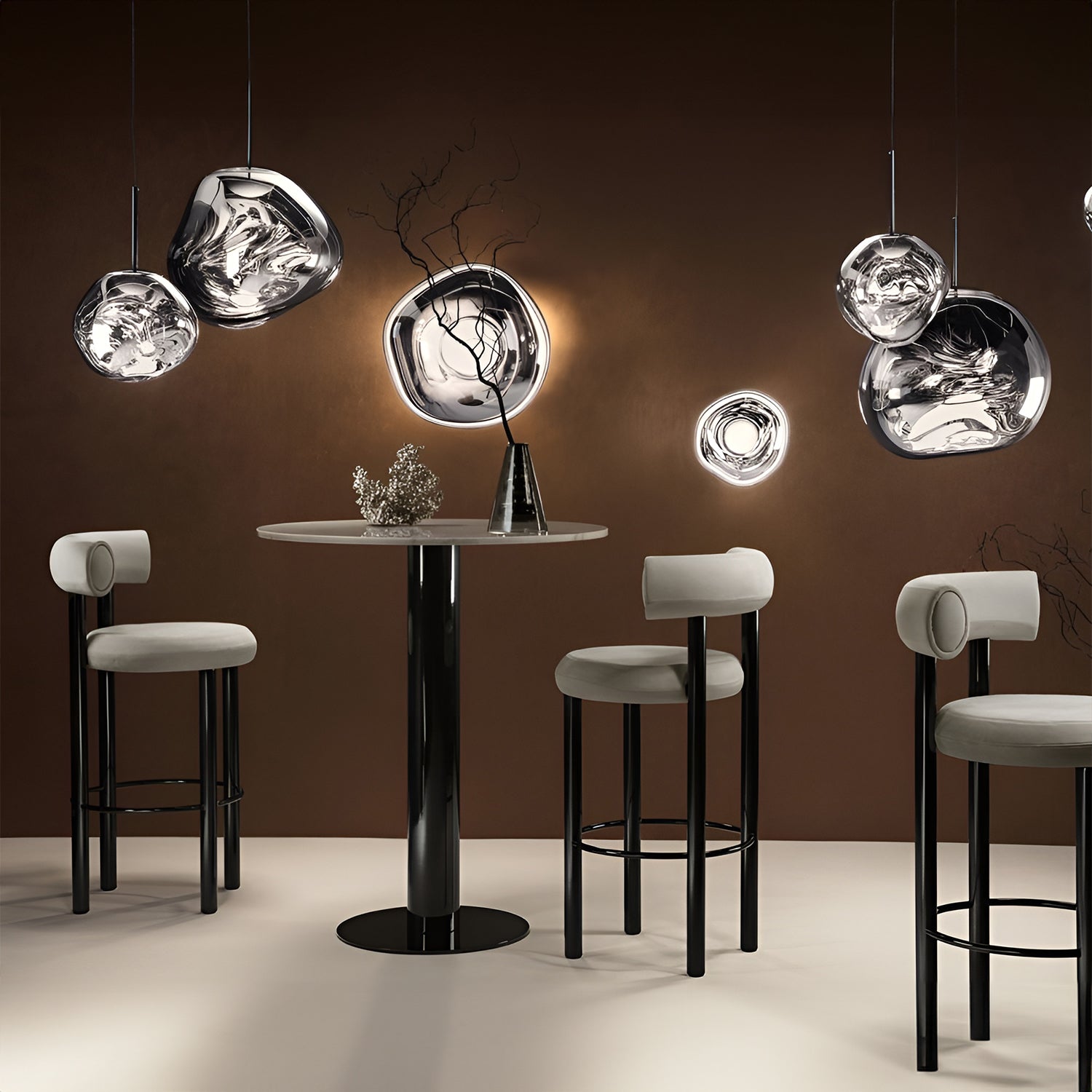 Melt Mini LED Smoke Round Pendant System