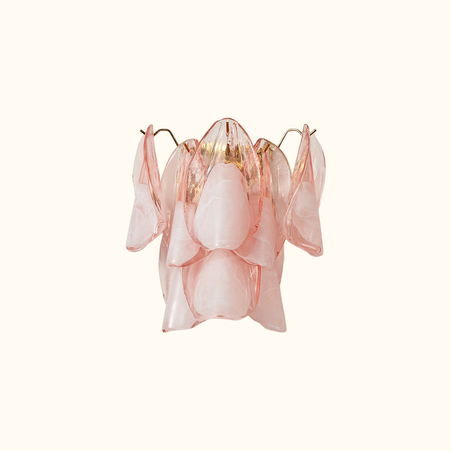 Modern Murano Style Petal Glass Wall Sconce