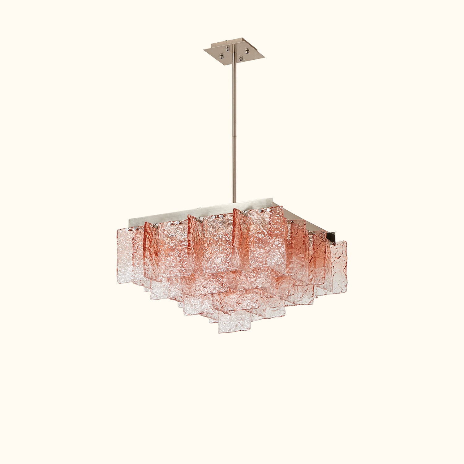 Monumental Interlocking Glass Chandelier