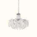 Murano Style Clear Glass Chandelier – Vintage Round Pendant Light