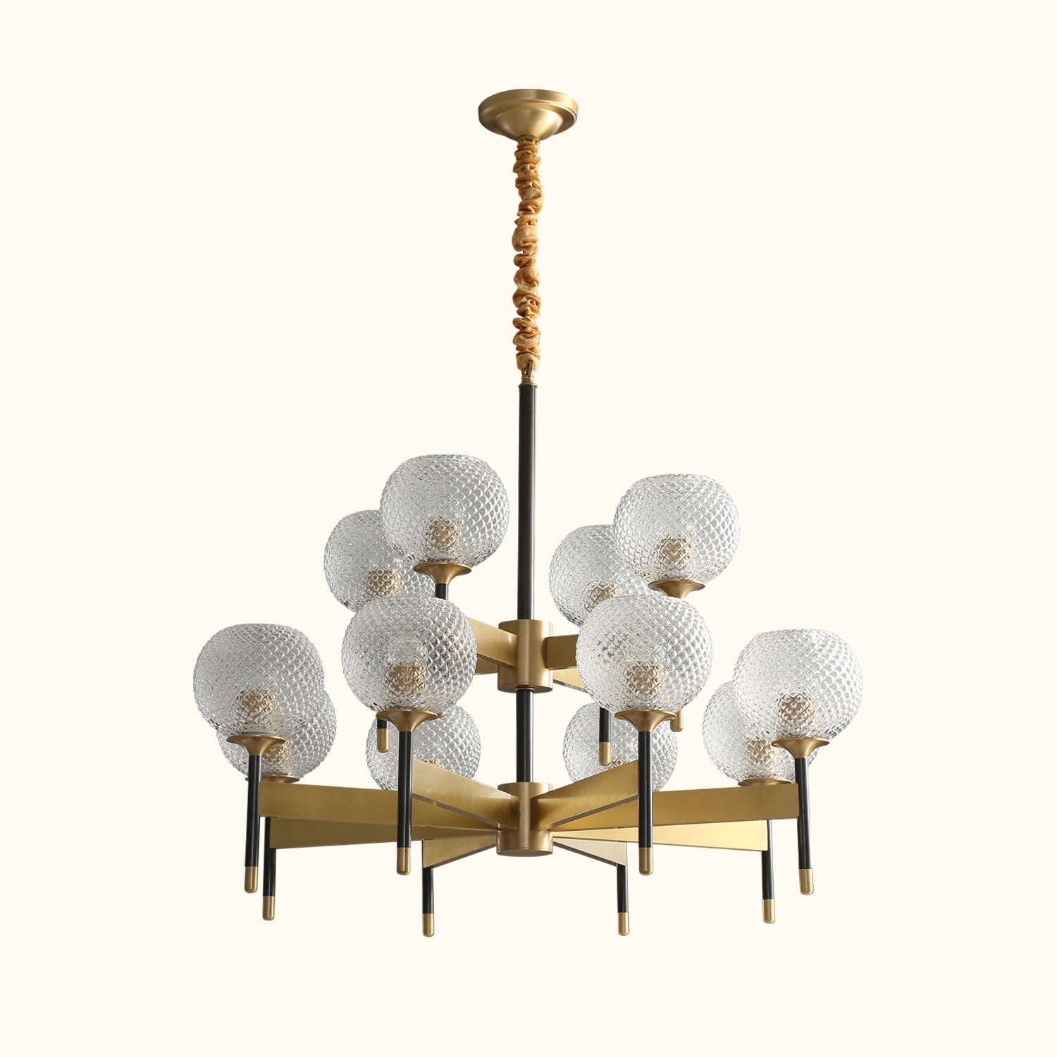 Orrefors_Ball_Brass_Chandelier_Visual_Comfort's_0003