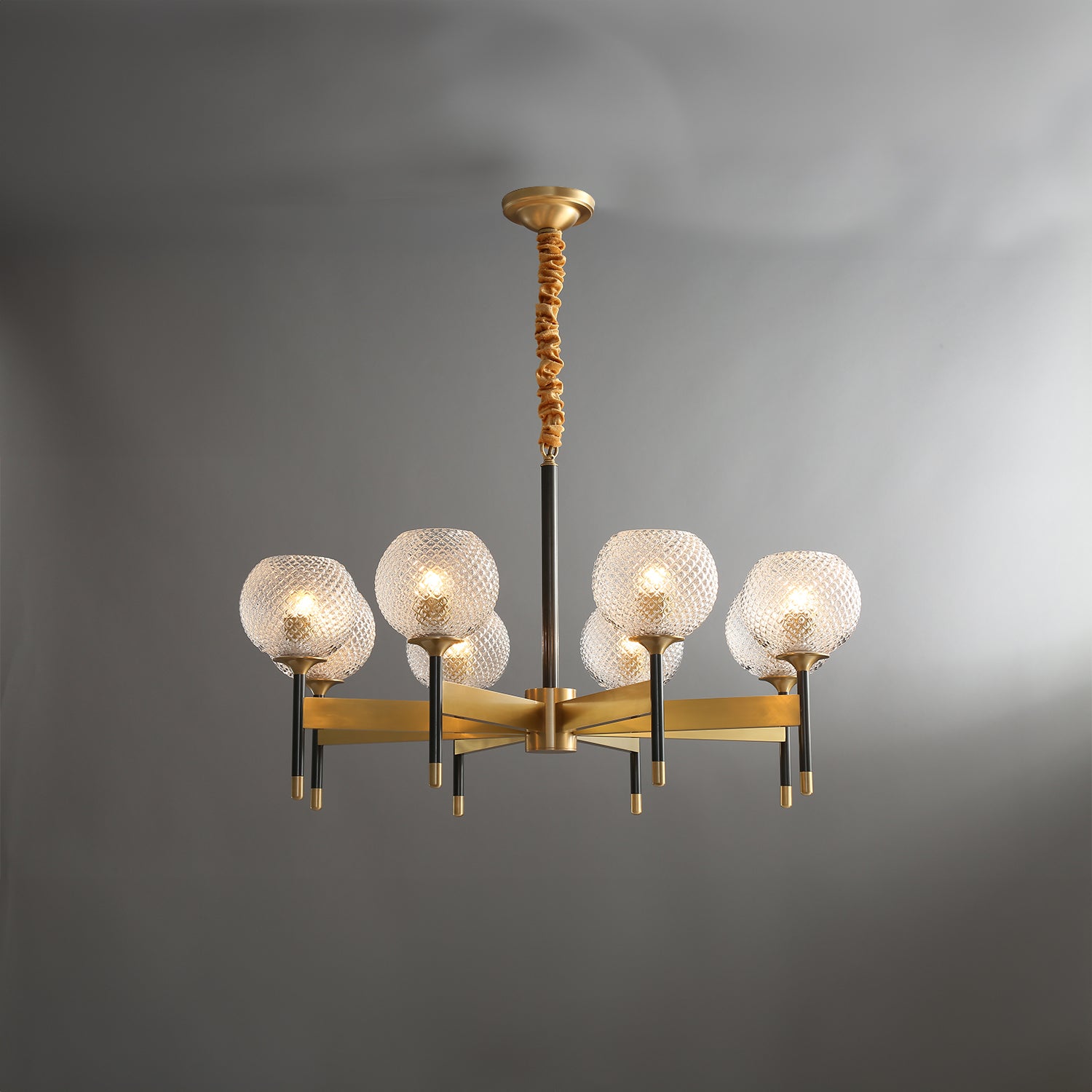 Orrefors_Ball_Brass_Chandelier_Visual_Comfort's_0009