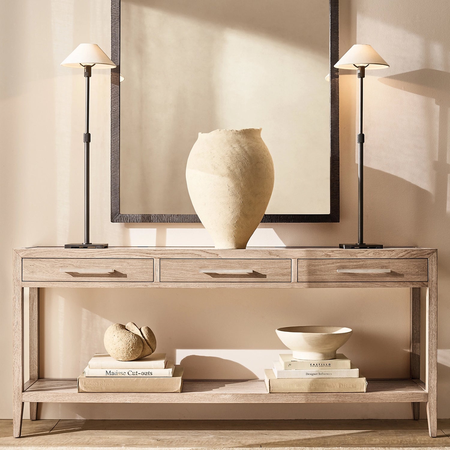 Utilitaire Linen Shade Table Lamp