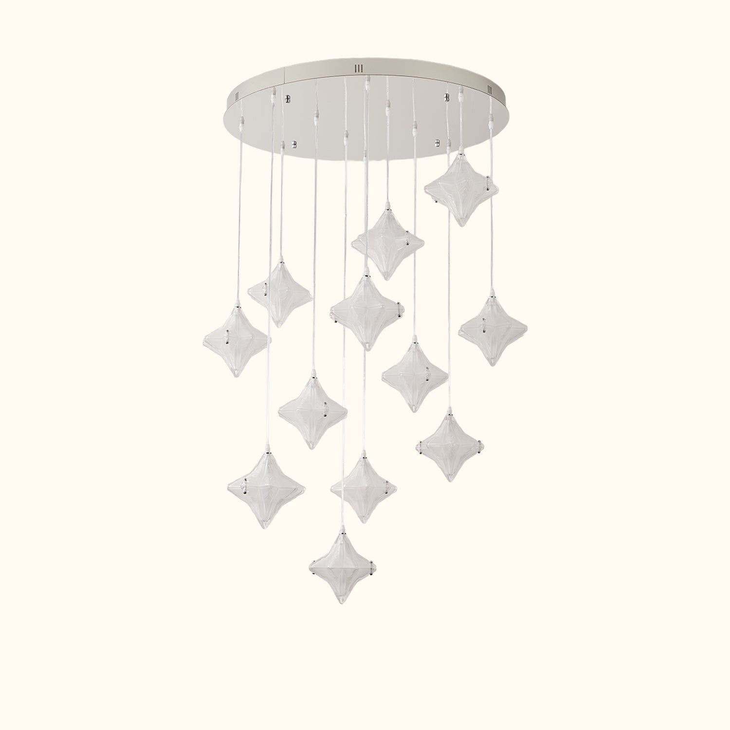 Vintage Italian Style Starburst Liner Pendant 12-Shade