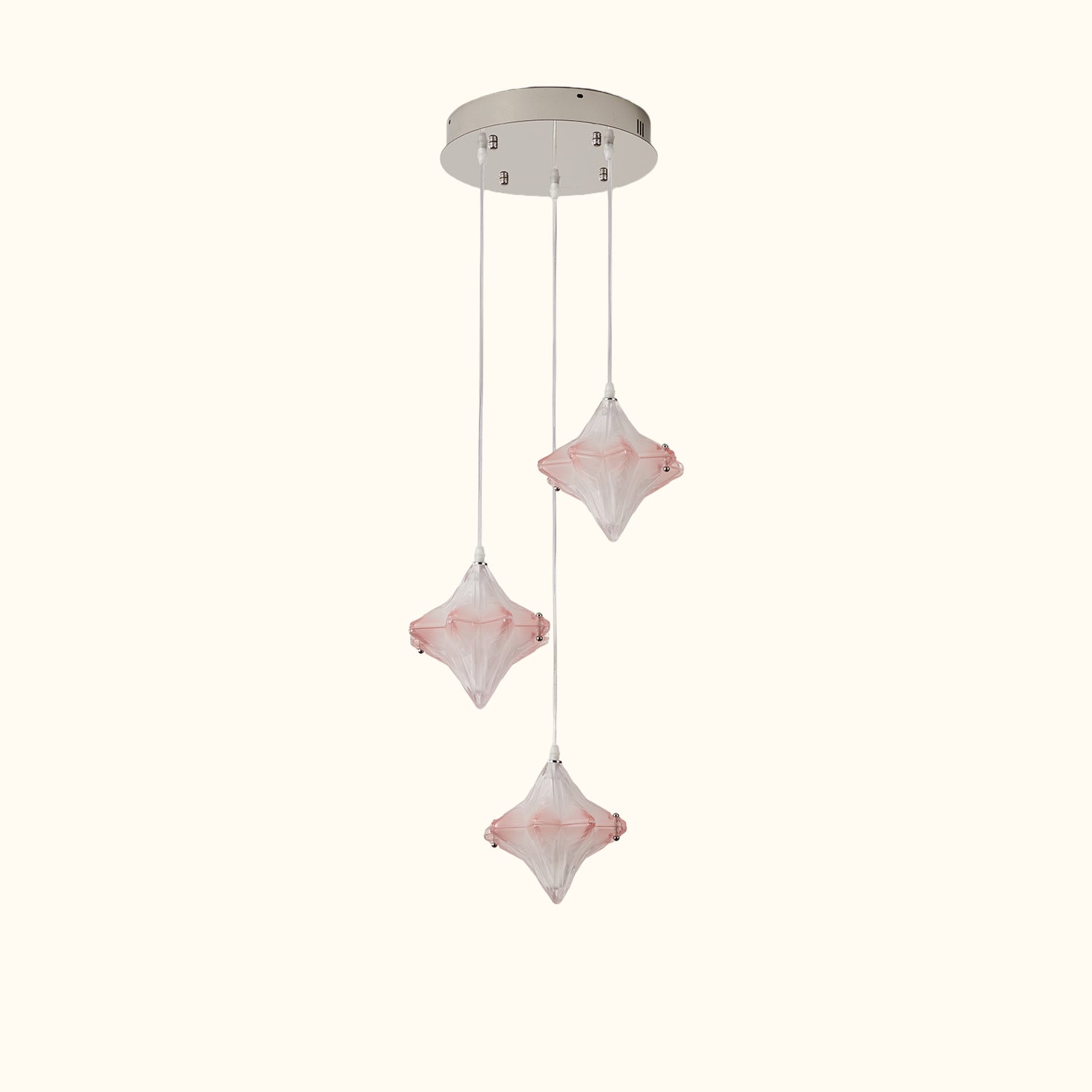 Vintage Italian Style Starburst Liner Pendant 3-Shade
