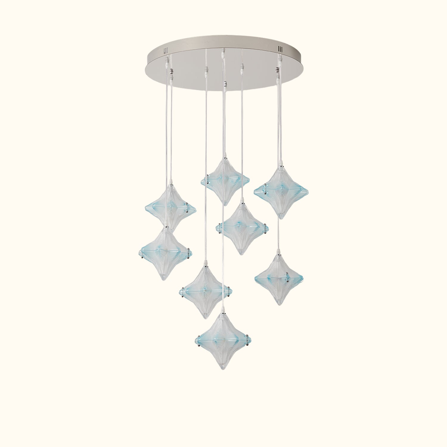 Vintage Italian Style Starburst Liner Pendant 8-Shade