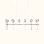 Boule De Cristal Clear Glass Double Linear Chandelier