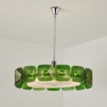 Clear and Green Crystal Pendant Light by Carl 1960s - Image 22