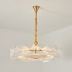 Clear and Green Crystal Pendant Light by Carl 1960s - Image 9