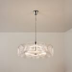 Clear and Green Crystal Pendant Light by Carl 1960s - Image 11