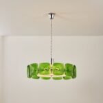 Clear and Green Crystal Pendant Light by Carl 1960s - Image 13