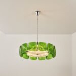 Clear and Green Crystal Pendant Light by Carl 1960s - Image 26