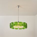 Clear and Green Crystal Pendant Light by Carl 1960s - Image 27