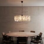 Clear and Green Crystal Pendant Light by Carl 1960s - Image 8