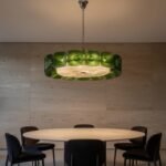 Clear and Green Crystal Pendant Light by Carl 1960s - Image 17