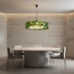 Clear and Green Crystal Pendant Light by Carl 1960s - Image 18