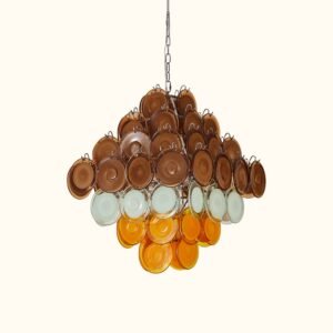 Gino Vistosi Mid Century Modern Disc Chandelier