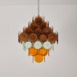 Gino Vistosi Mid Century Modern Disc Chandelier - Image 7