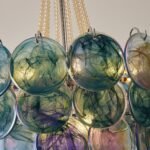 Italian Blue Disc Pearl Murano Chandelier - Image 19