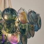 Italian Blue Disc Pearl Murano Chandelier - Image 20