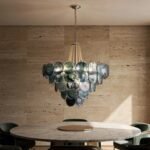Italian Blue Disc Pearl Murano Chandelier - Image 7