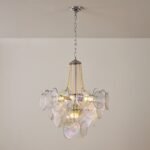 Italian Clear Disc Pearl Murano Chandelier - Image 8