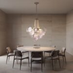 Italian Clear Disc Pearl Murano Chandelier - Image 9