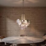 Italian Clear Disc Pearl Murano Chandelier - Image 11