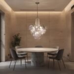 Italian Clear Disc Pearl Murano Chandelier - Image 13