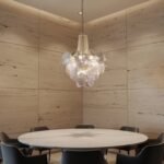 Italian Clear Disc Pearl Murano Chandelier - Image 14