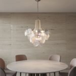 Italian Clear Disc Pearl Murano Chandelier - Image 15