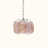Italian Disc Pendent Lamp Murano Glass 1970s - Image 2