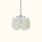Italian Disc Pendent Lamp Murano Glass 1970s - Image 4