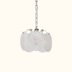 Italian Disc Pendent Lamp Murano Glass 1970s - Image 5